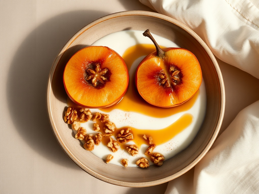 Cinnamon-Baked Apples with Yogurt and Walnuts