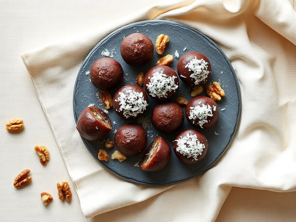 Cocoa-Walnut Date Bites