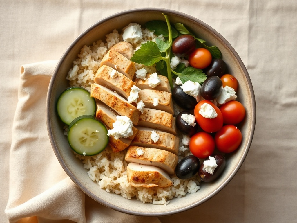 A prepared weekly meal bowl